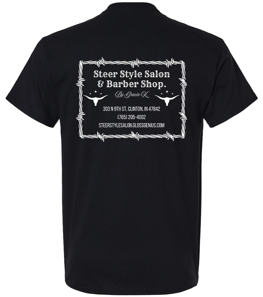 Steer Style Salon Merch - Black T-Shirt