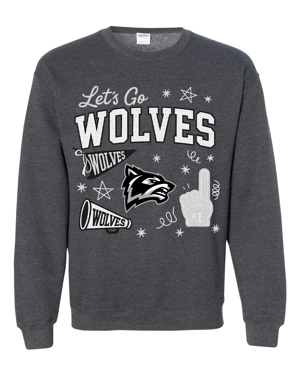 Let's Go Wolves Crew Neck