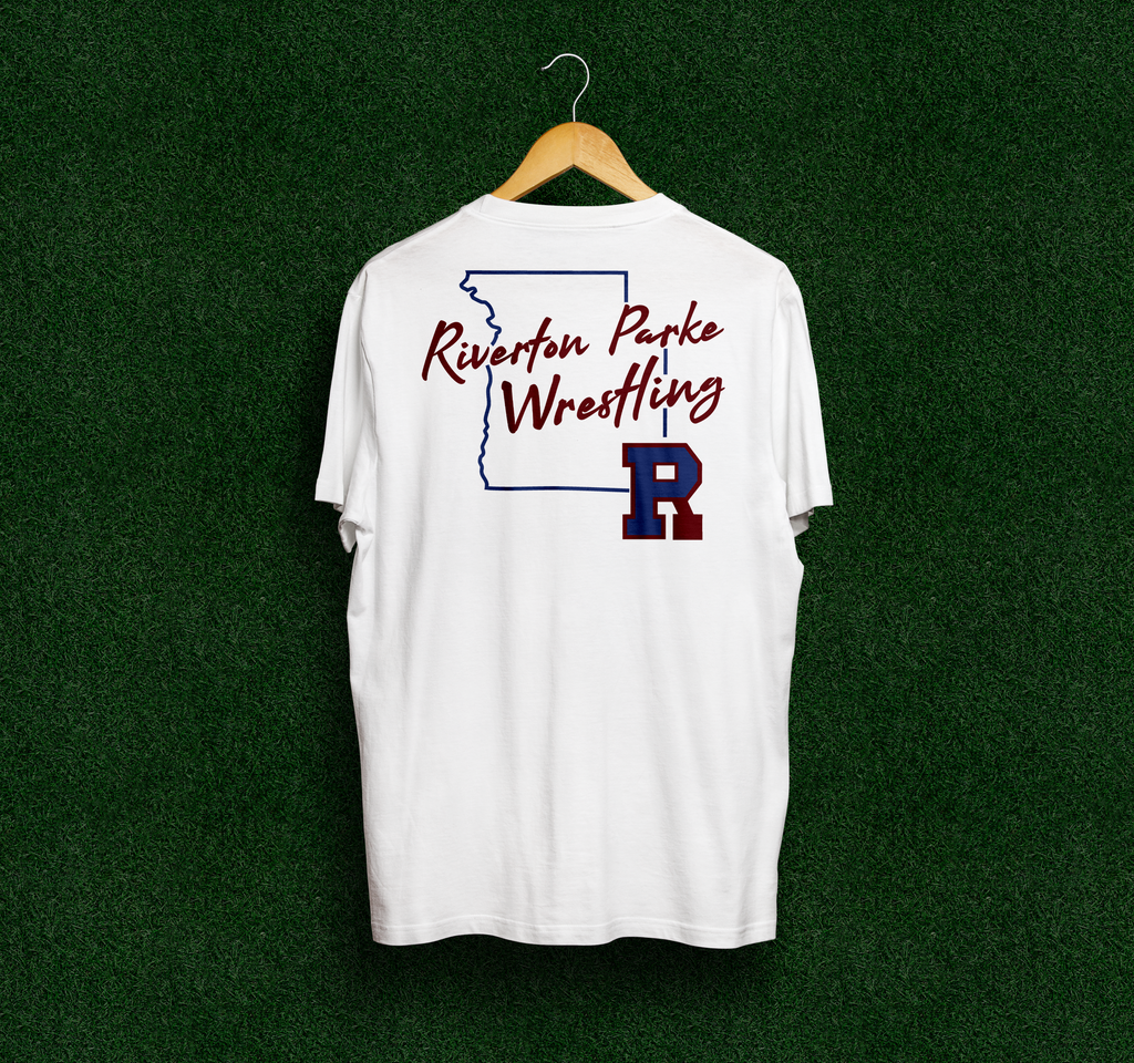 Riverton Parke Wrestling (Parke County Outline) T-shirt