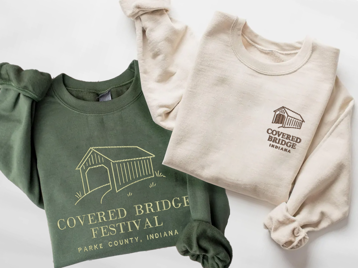 Covered Bridge Crewneck - Green